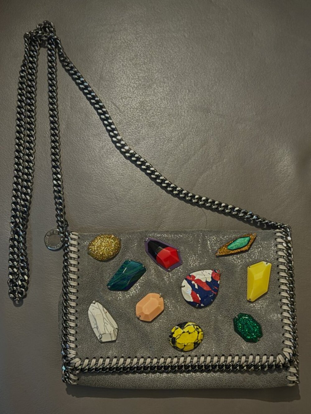 Stella McCartney Falabella Multi Gem Clutch on Chain - Picture 3 of 7